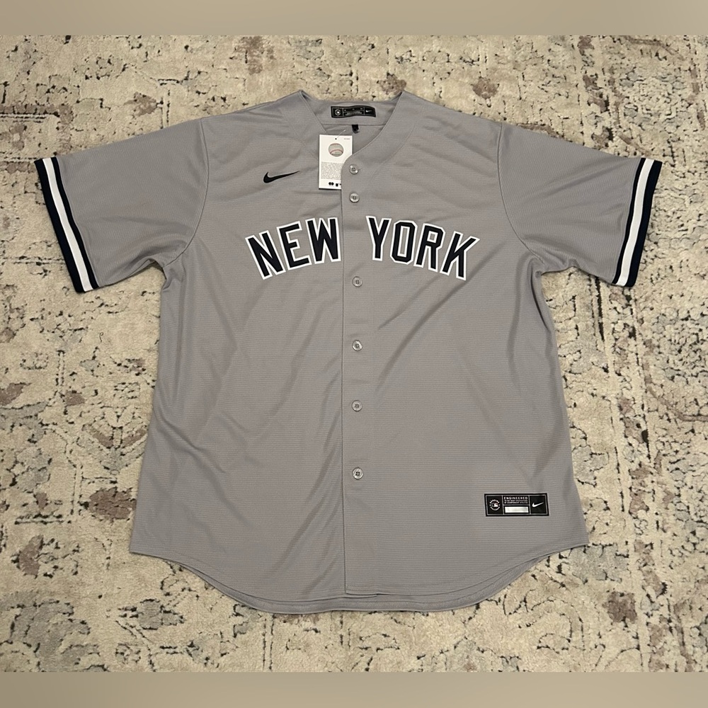 Nike Authentic New York Yankees Derek Jeter #2 Gray MLB Jersey Men’s Sz: XL - Picture 1 of 8